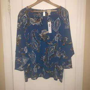 Chico’s size 3 paisley blouse- with flowy sleeves